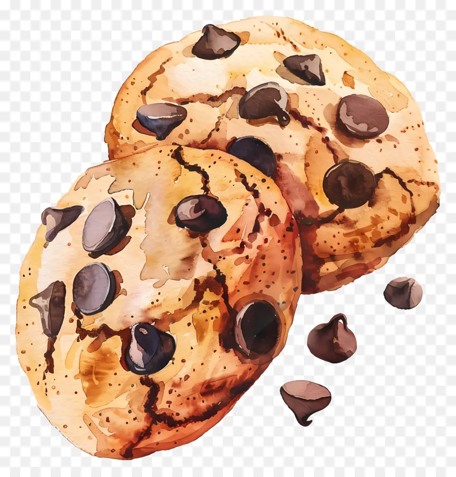 Las Cookies，Pintura A La Acuarela PNG