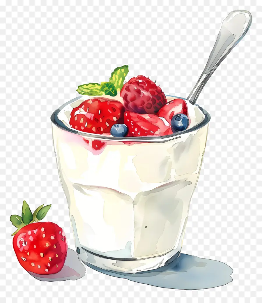 Yogur，Postre PNG