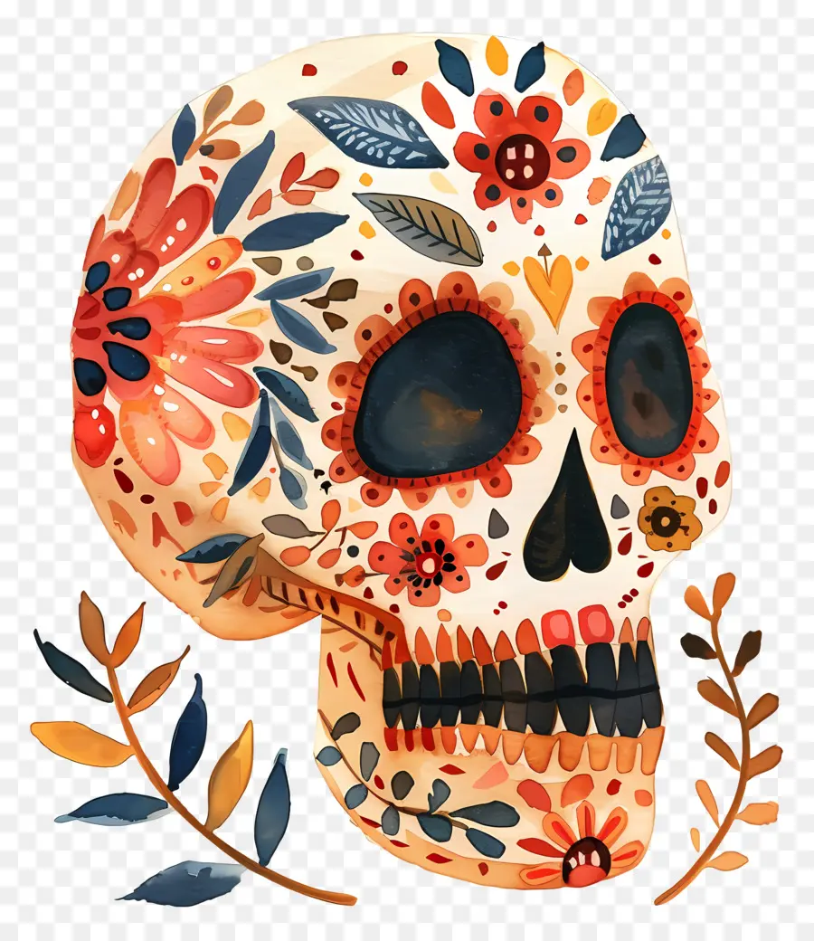 Cráneo Del Azúcar，Pintura Digital PNG