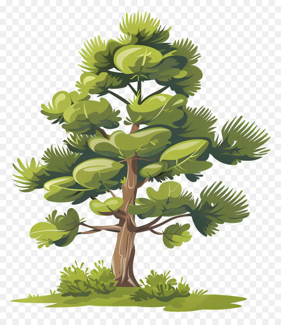 árbol De Pino，Hojas Verdes PNG