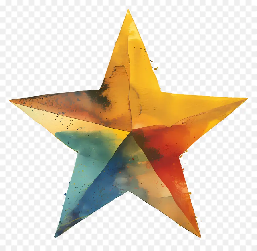 Estrella，Pintura Acuarela PNG