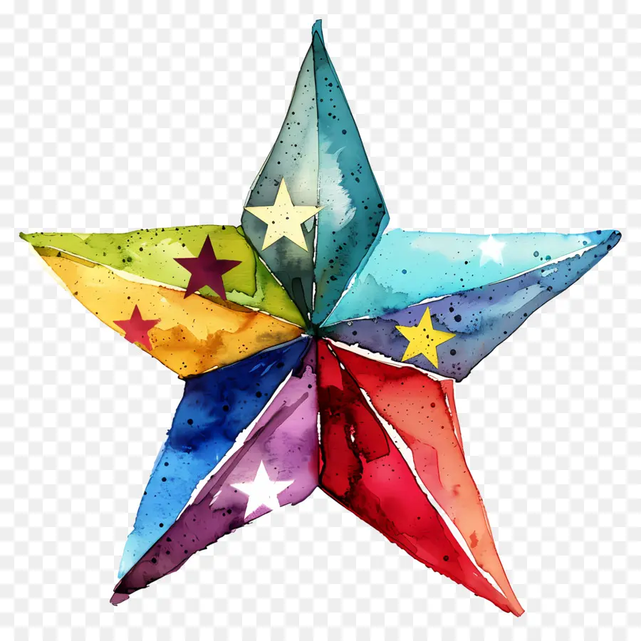 Estrella，Estrella Colorida PNG