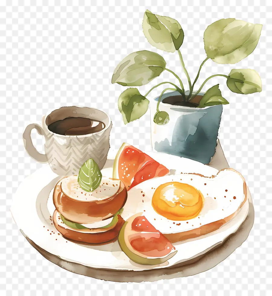 Alimento，Plato De Desayuno PNG