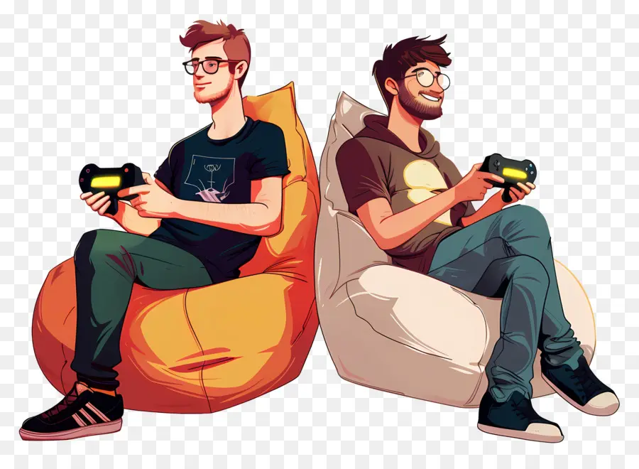 Jugar Videojuegos，Dos Personas Jugando PNG