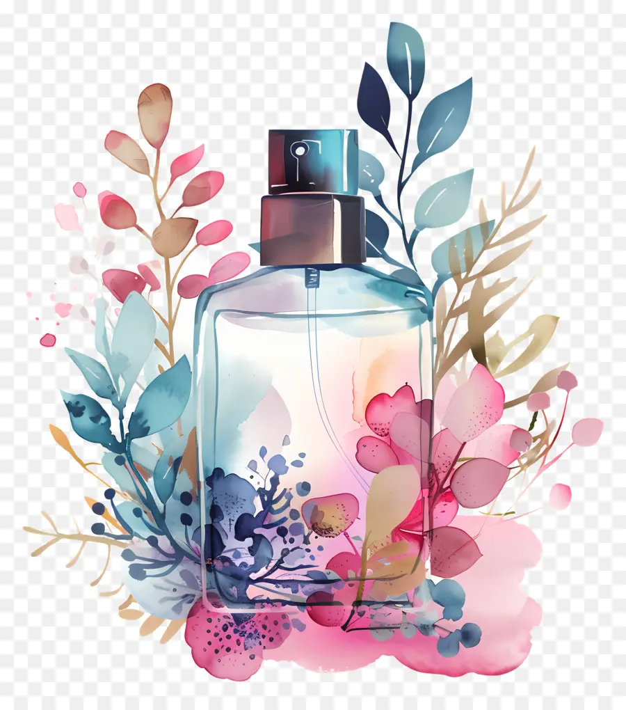 Perfume，Ilustración Acuarela PNG