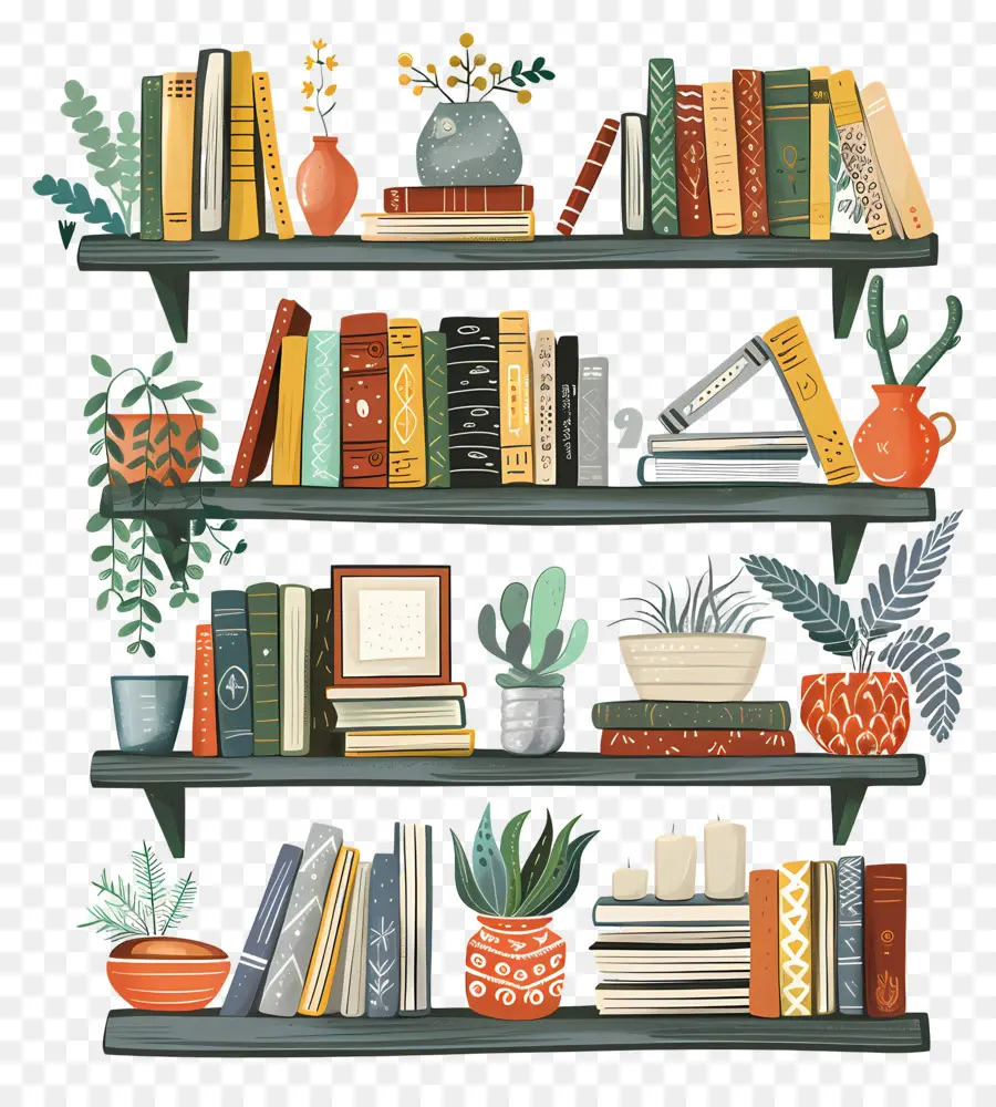 Estantería，Bookshelf PNG