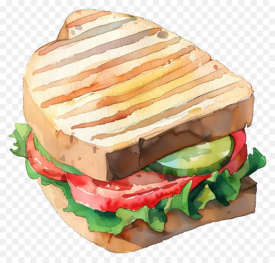 Sandwich，Sándwich A La Parrilla PNG