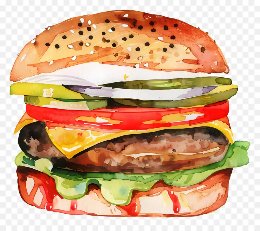 Hamburguesa，Hamburguesa Con Queso PNG