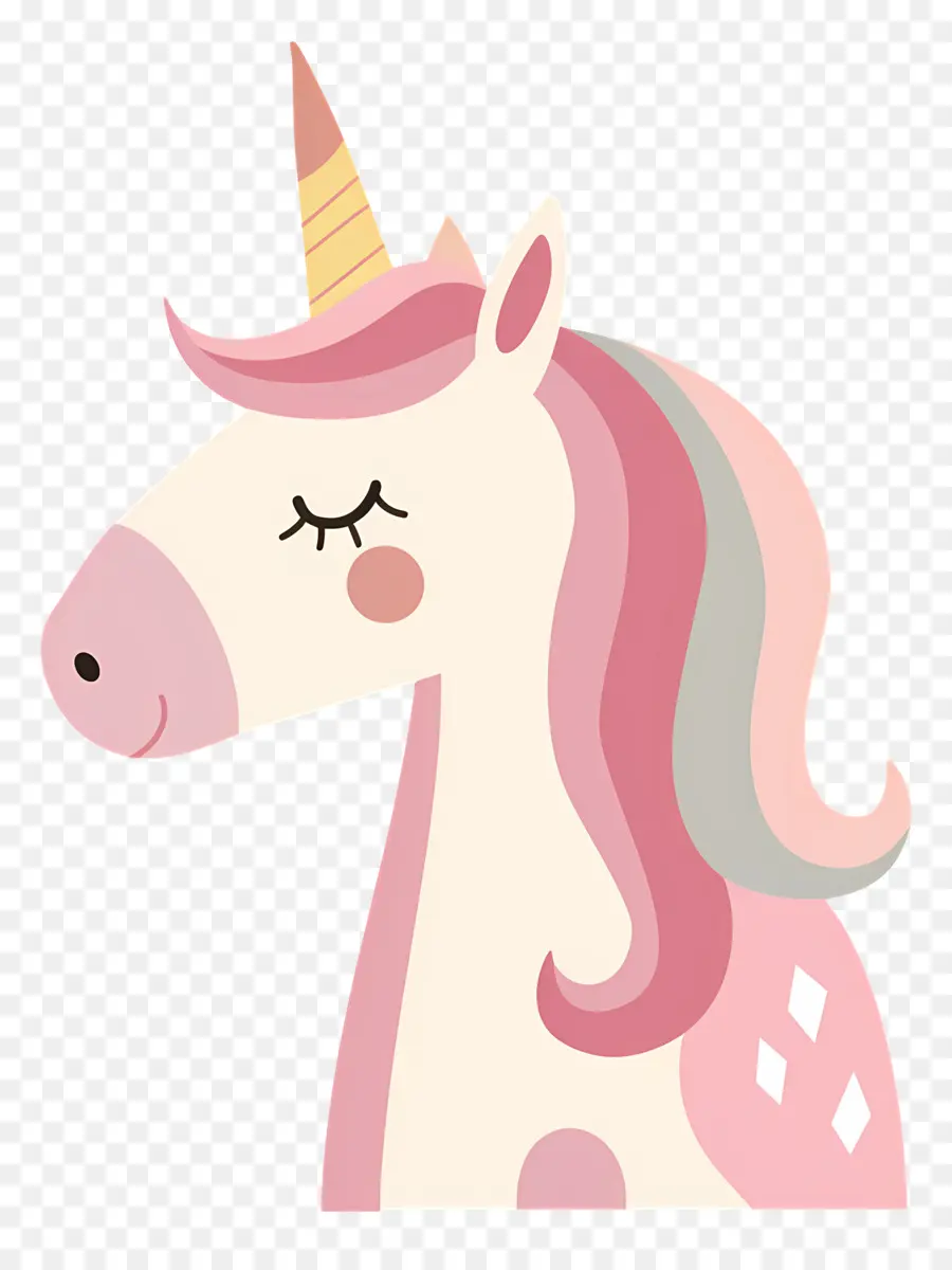 Lindo Unicornio，Unicornio Amarillo PNG