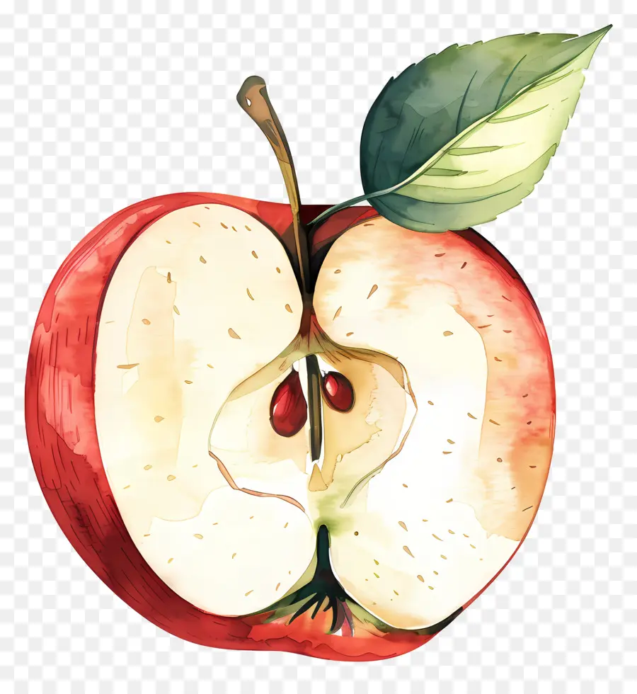 Una Rodaja De Manzana，La Mitad De Apple PNG