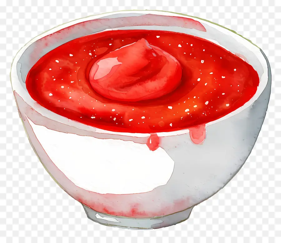 Tazón De Salsa De Tomate，Salsa Roja PNG