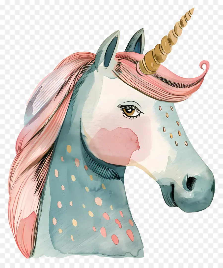 Unicornio Cara，Unicornio En La Cabeza PNG