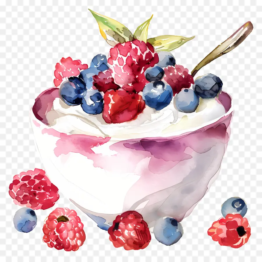 Yogur，Arándanos PNG