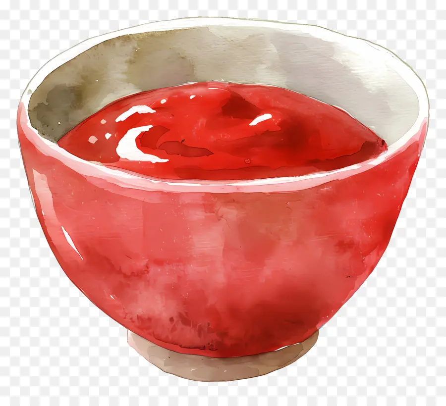 Tazón De Salsa De Tomate，Salsa Roja PNG