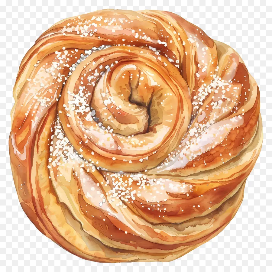 Pastelería Danesa，Pintura A La Acuarela PNG