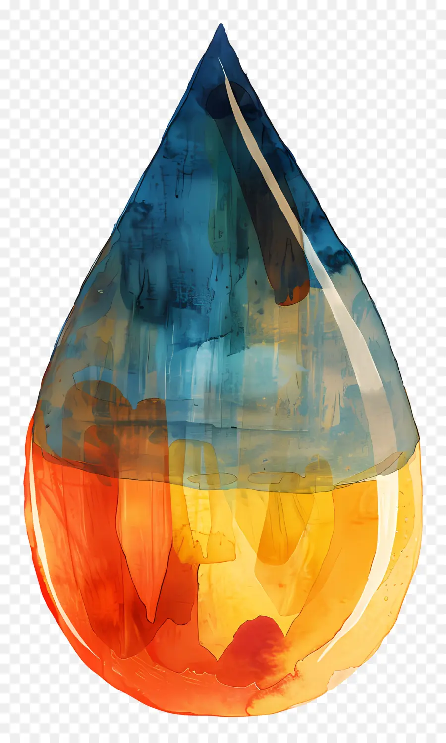 Gota De Aceite，Pintura A La Acuarela PNG