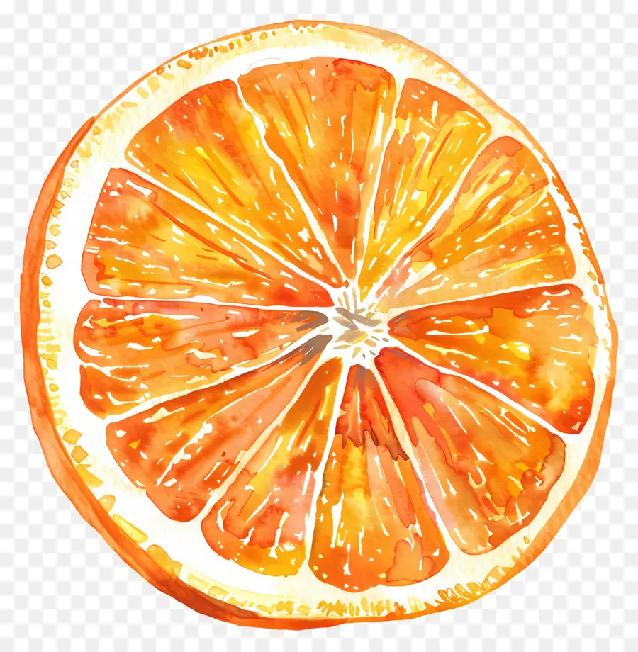 Rodaja De Naranja，Pintura De Rodajas De Naranja PNG