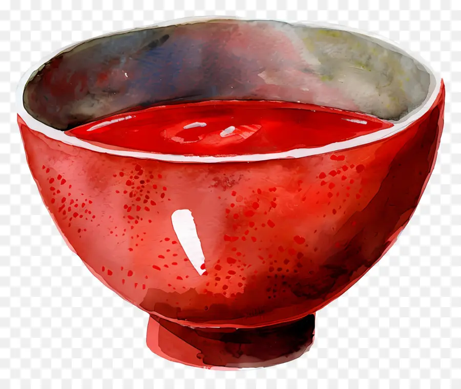 Tazón De Salsa De Tomate，Tazón De Cerámica Roja PNG