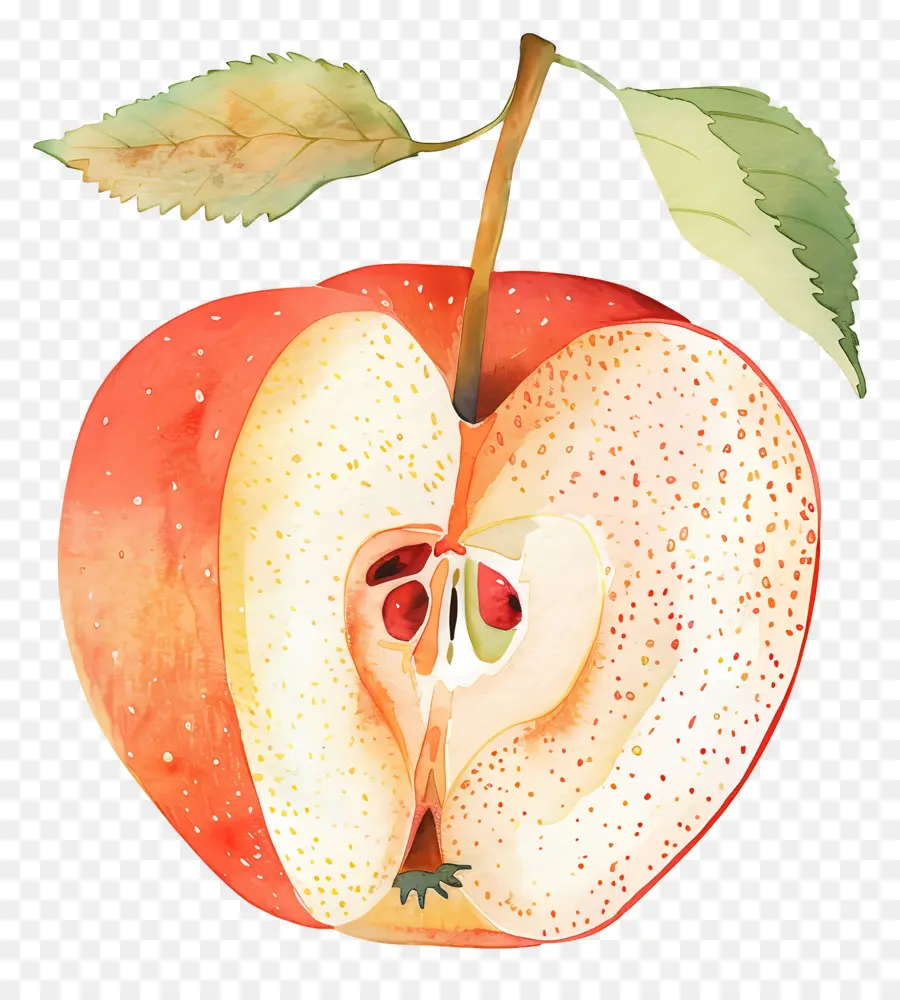 Una Rodaja De Manzana，La Mitad De Apple PNG