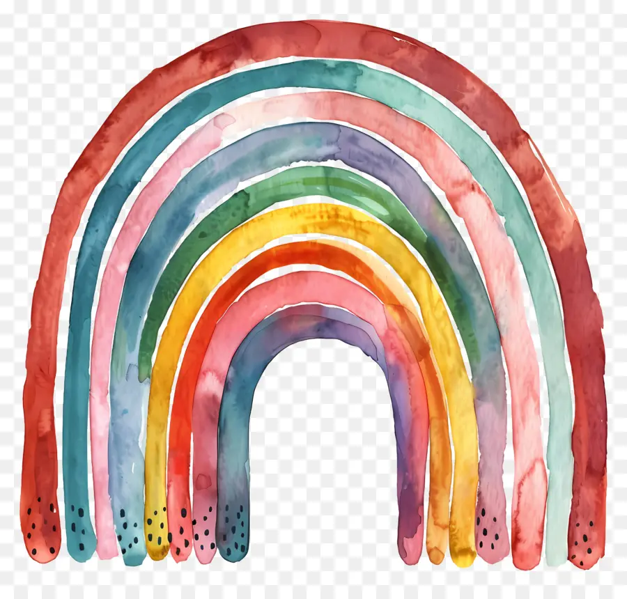 Arcoíris，Arco Iris De Acuarela PNG