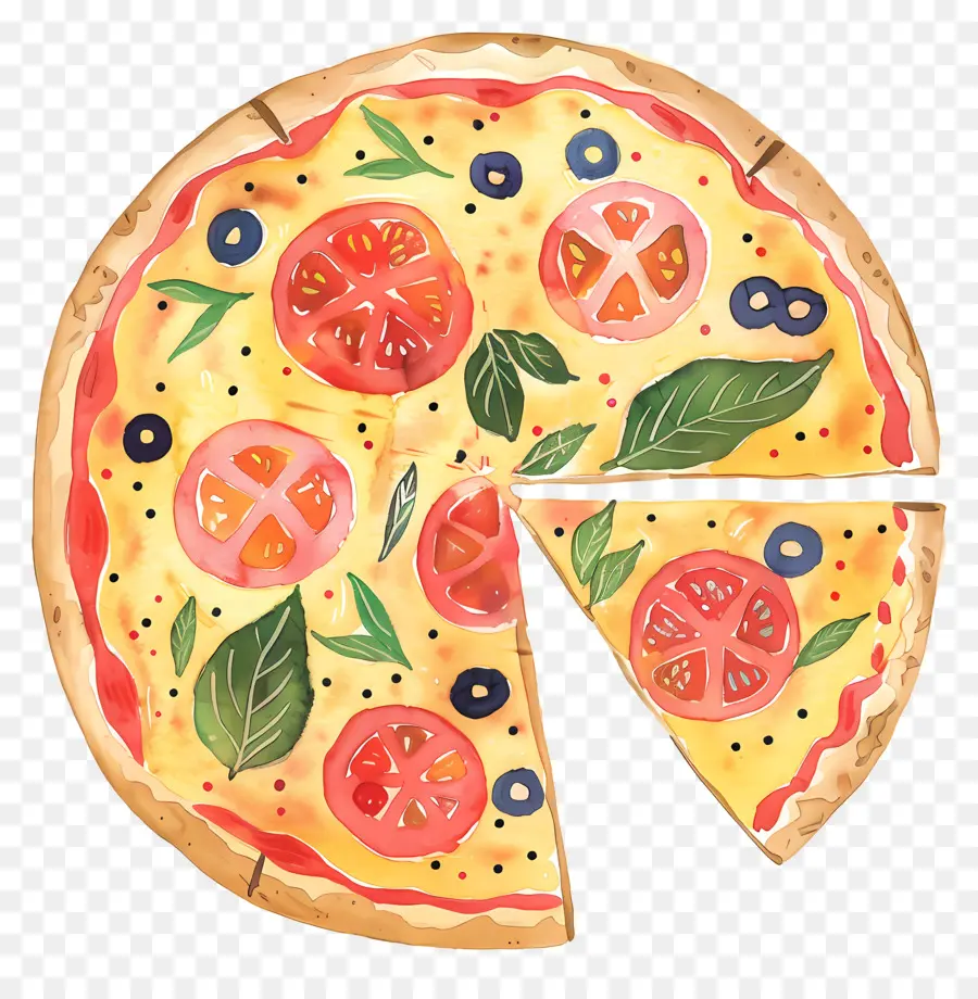 Pizza，Pizza Pintura PNG