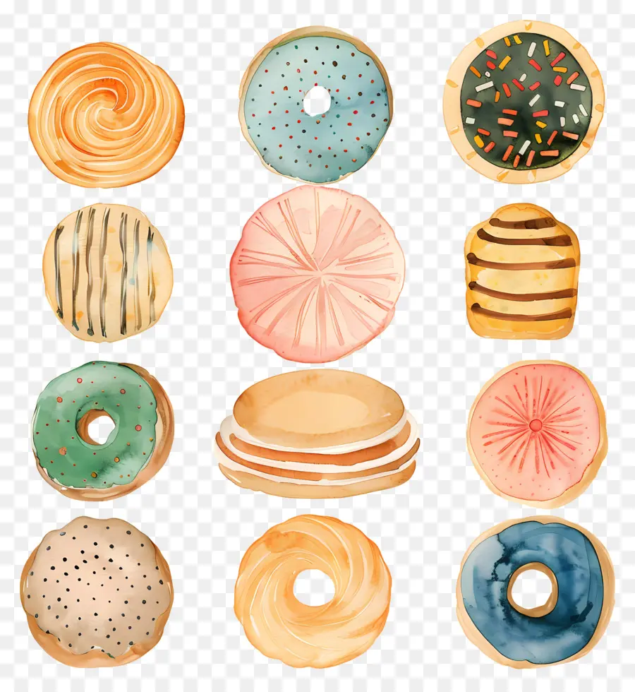 Las Cookies，Donas PNG