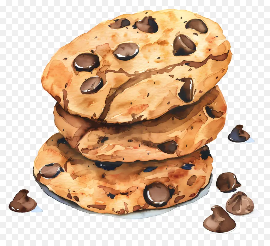 Las Cookies，Pintura A La Acuarela PNG