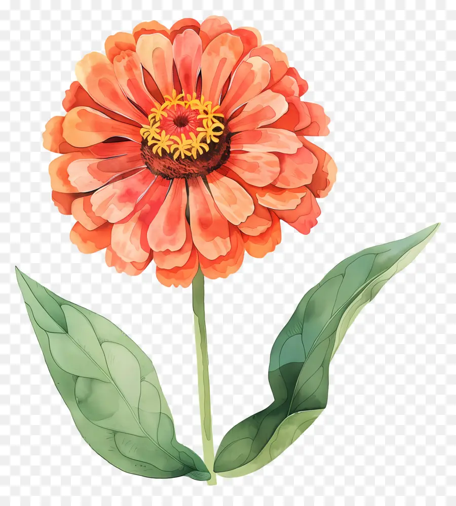 Zinnia，Zinnia Naranja PNG