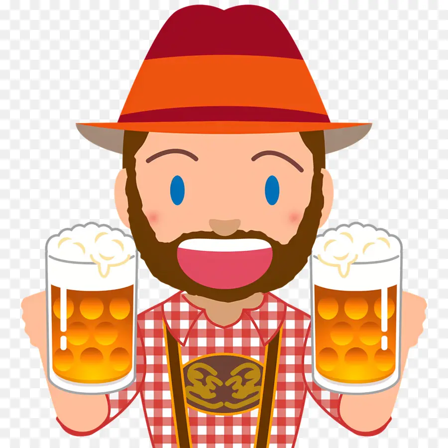 Oktoberfest，Hombre Con Cervezas PNG