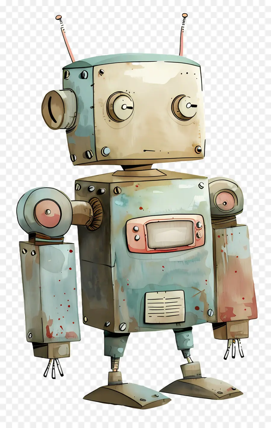 Robot，Robot De Dibujos Animados PNG