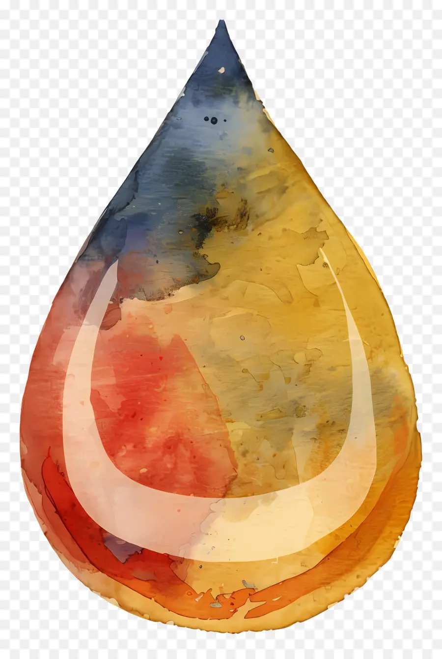 Gota De Aceite，Pintura A La Acuarela PNG