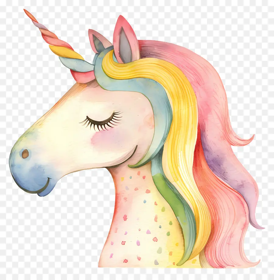 Unicornio Cara，Unicornio En La Cabeza PNG