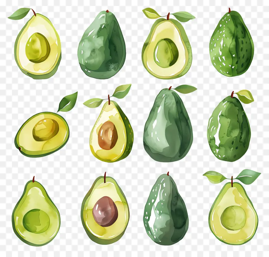 Aguacate，Ripe PNG