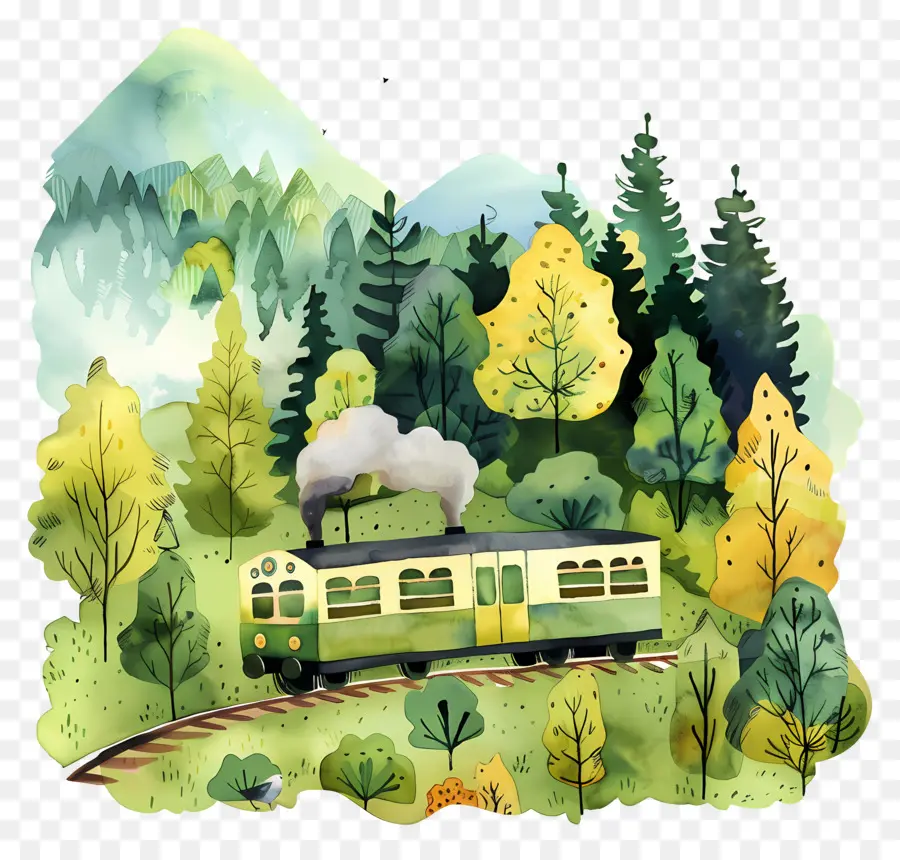 Tren，Tren En El Bosque PNG