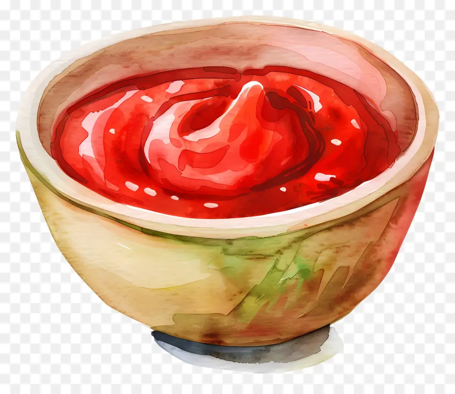 Tazón De Salsa De Tomate，Salsa Roja PNG