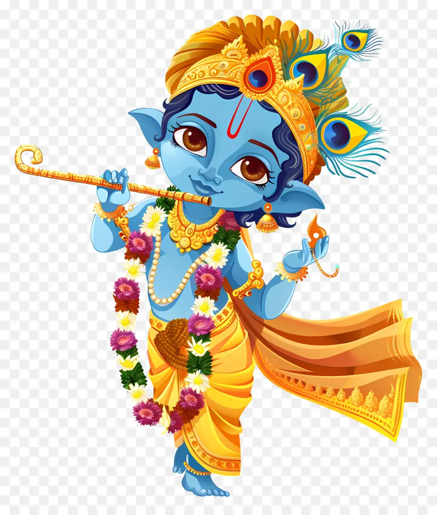 Krishna Janmashtami，El Señor Krishna PNG