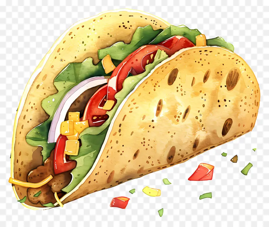 Taco，Plato Mexicano PNG