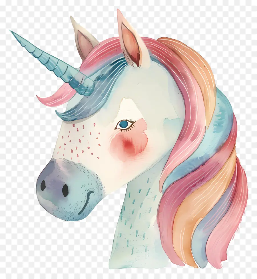 Unicornio Cara，Unicornio En La Cabeza PNG