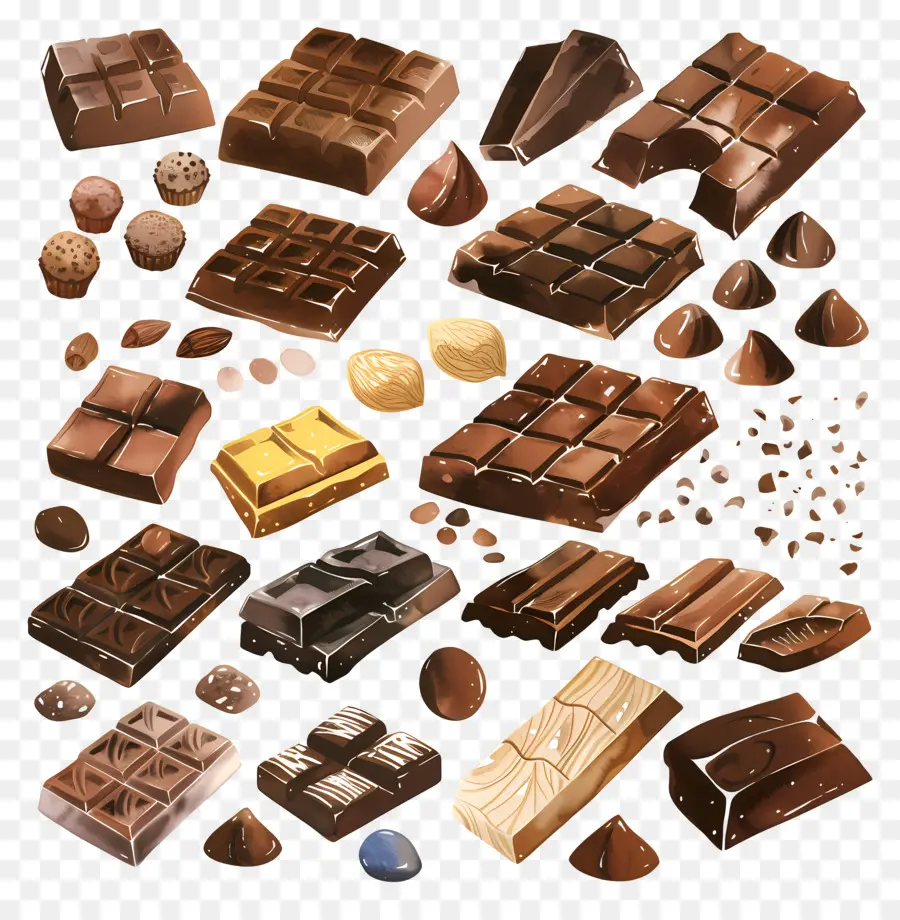 Chocolate，Barras De Chocolate PNG