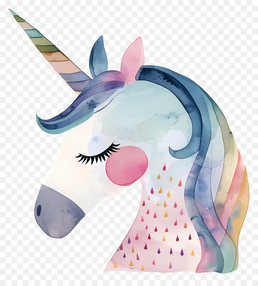 Unicornio Cara，Unicornio En La Cabeza PNG