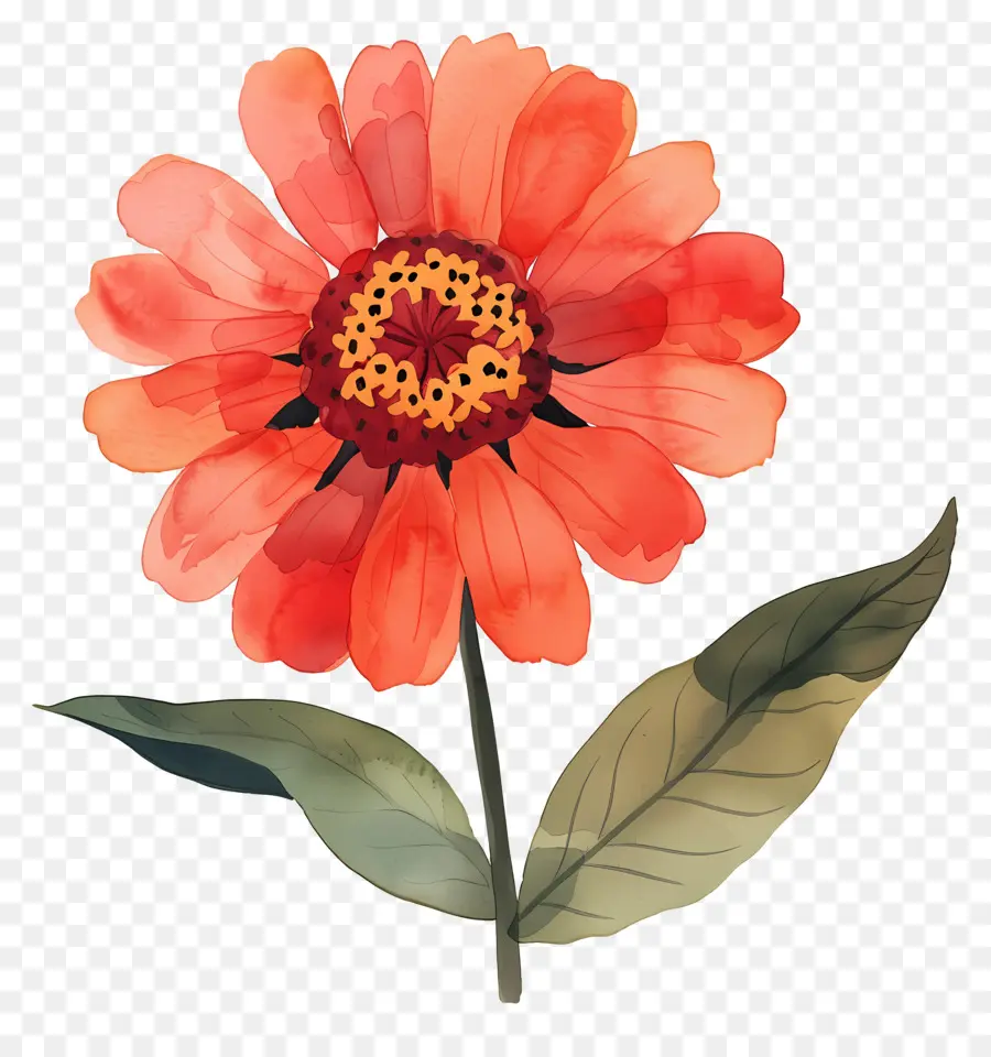 Zinnia，Flor De Naranja PNG