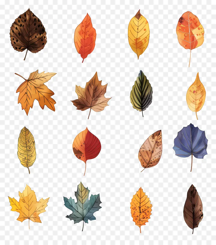 Autumn Leaves，Hojas PNG