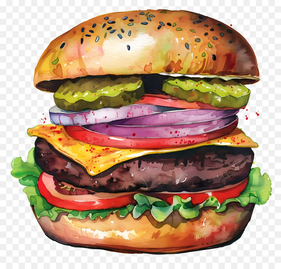 Hamburguesa，Hamburguesa Con Queso PNG