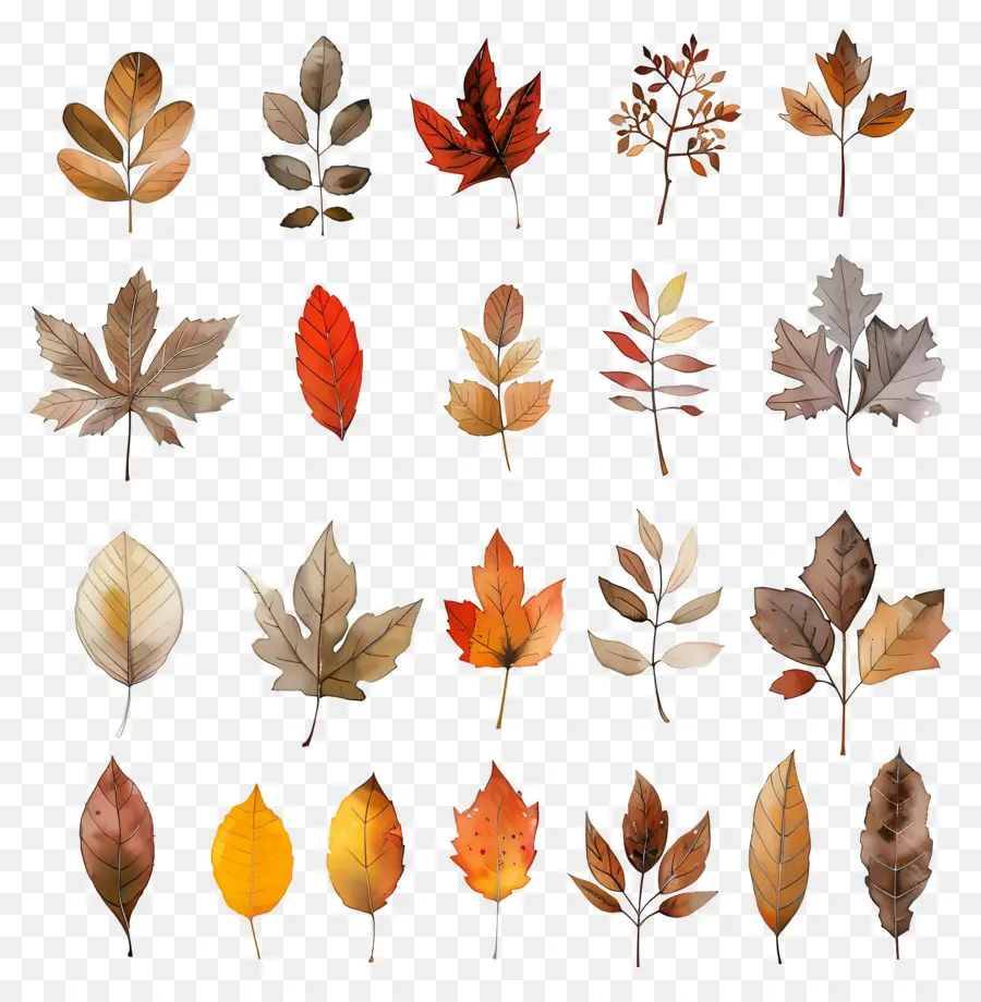 Autumn Leaves，Hojas PNG