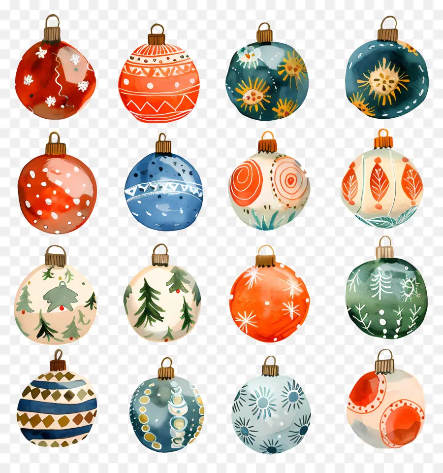 Bolas De Navidad，Ornamentos De Navidad PNG