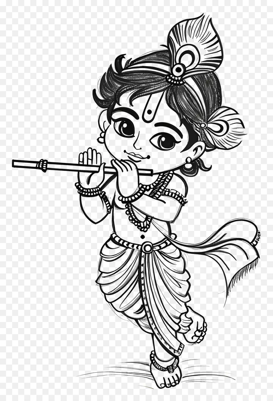 Krishna Janmashtami，Personaje De Dibujos Animados PNG