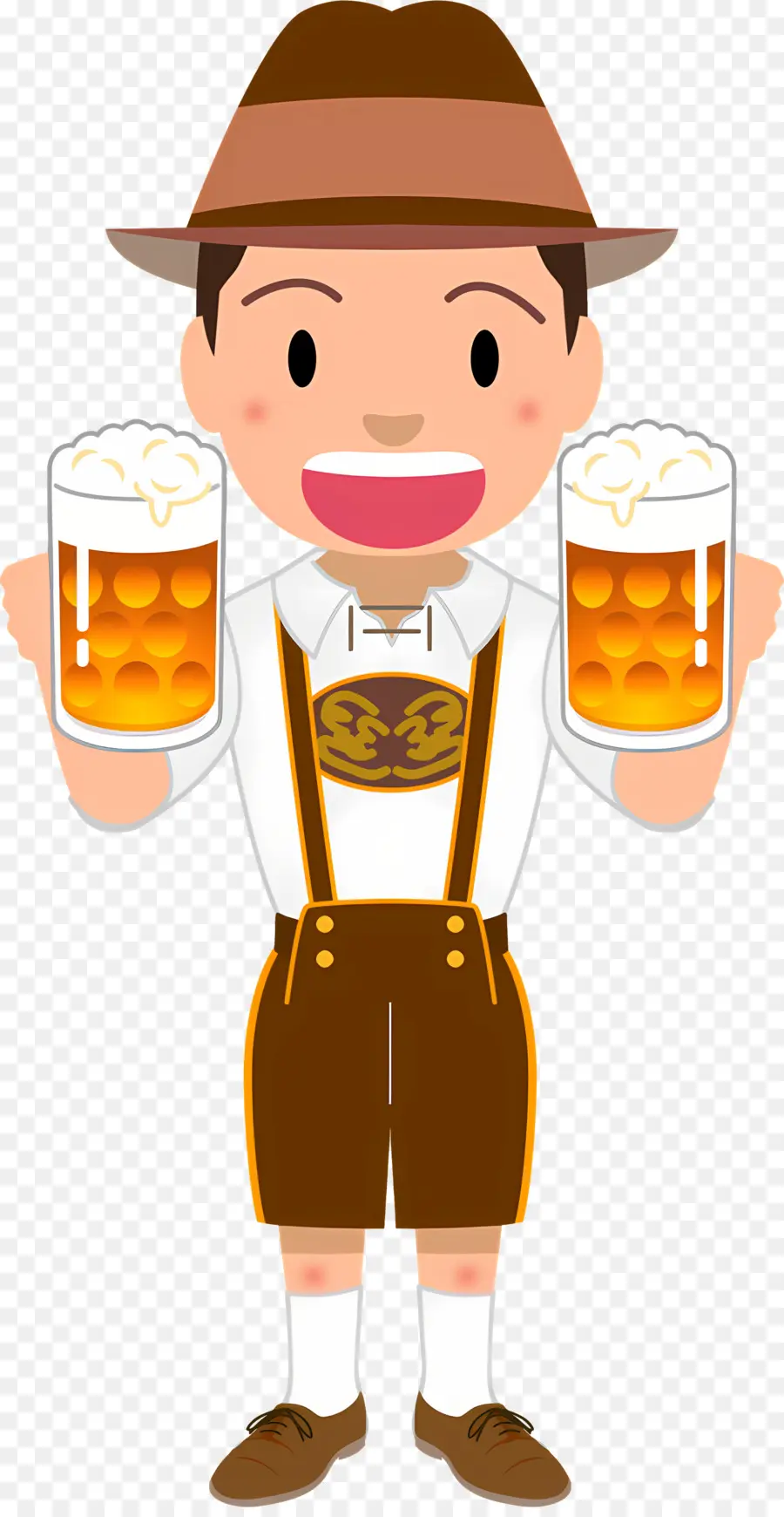 Oktoberfest，Hombre Con Cervezas PNG