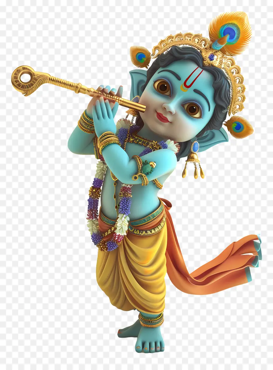 Krishna Janmashtami，Deidad Azul PNG