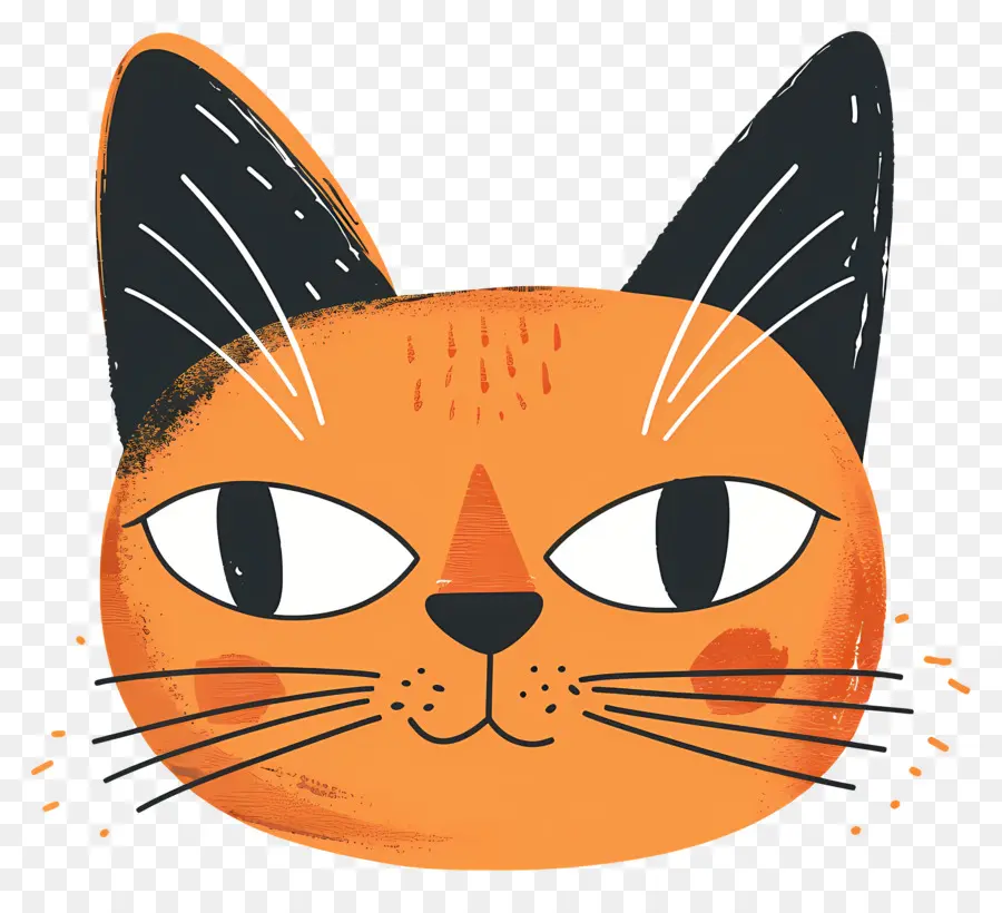 Gato En La Cabeza，Gato De Color Naranja PNG