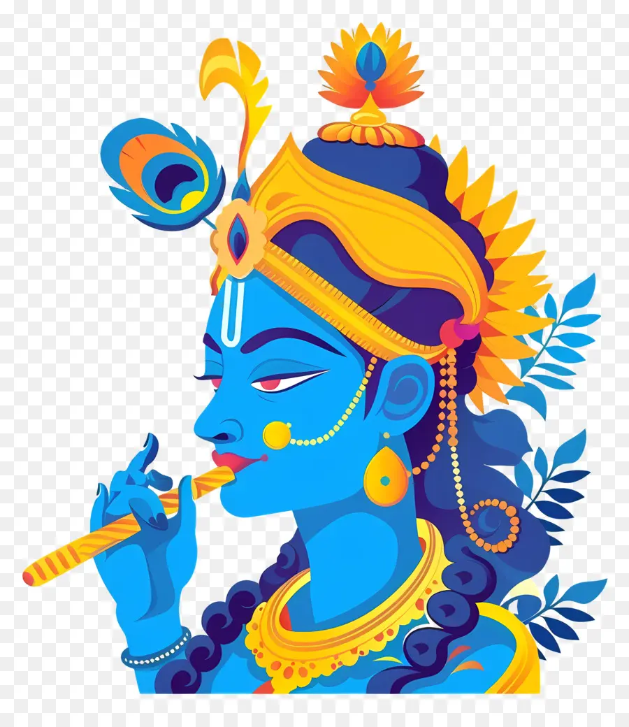 Krishna Janmashtami，Fumar En Pipa PNG